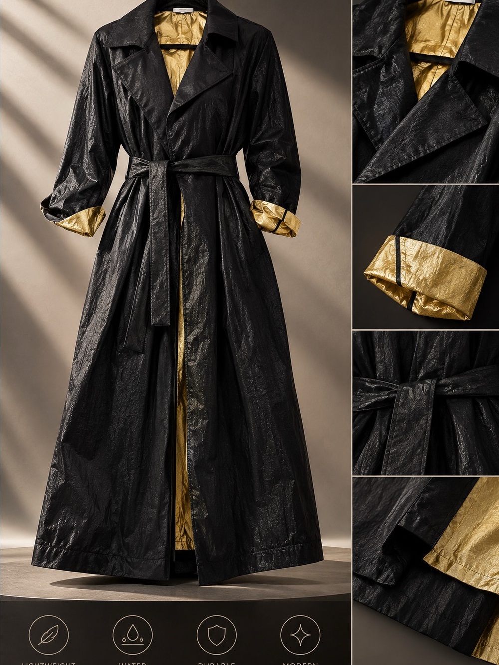 Brand New Sandro Metallic Gold Outfit - Picture 2 of 3